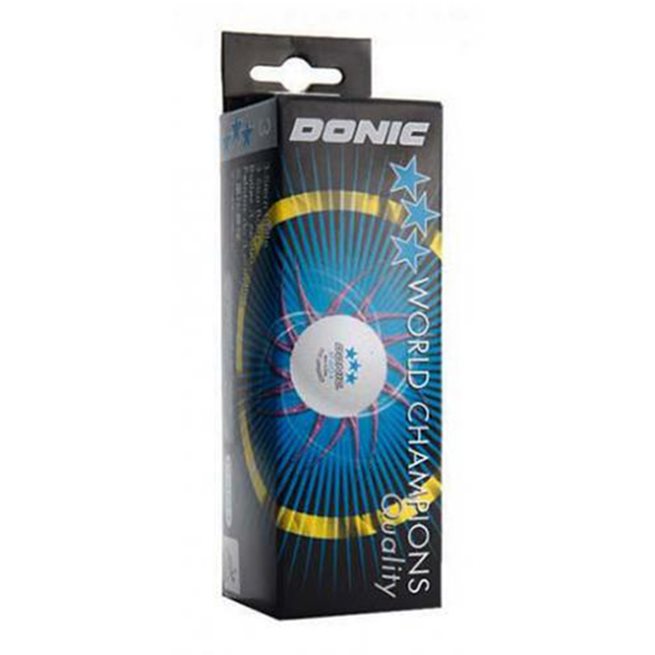 Läs mer om DONIC Boll Donic Xxx 3-P (Vit) Ny Boll/Plastboll, Bordtennisbollar