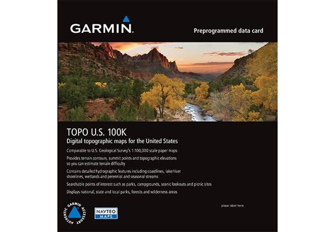 Läs mer om Garmin TOPO U.S. 100K Garmin microSD™/SD™ card