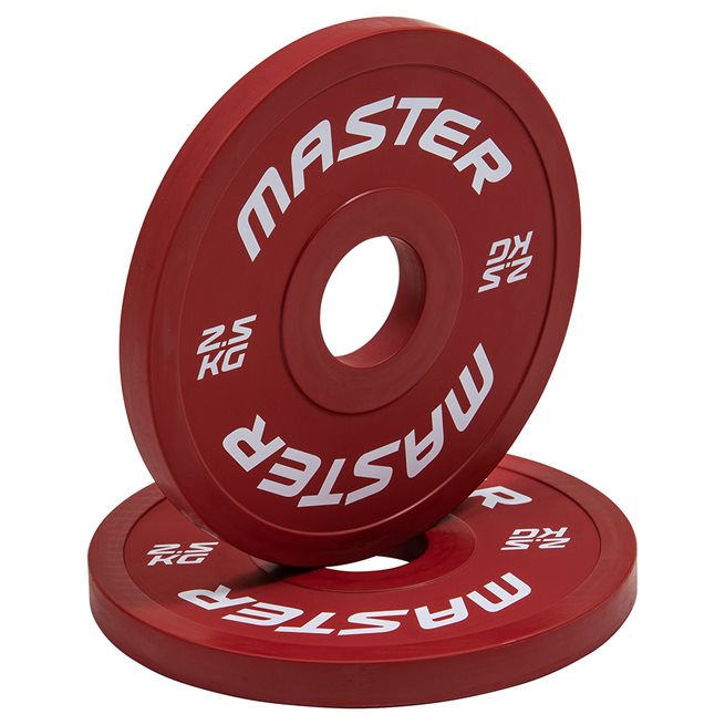 Läs mer om Master Fitness Change Plate 2 X 2,5 kg, Viktskiva Gummerad