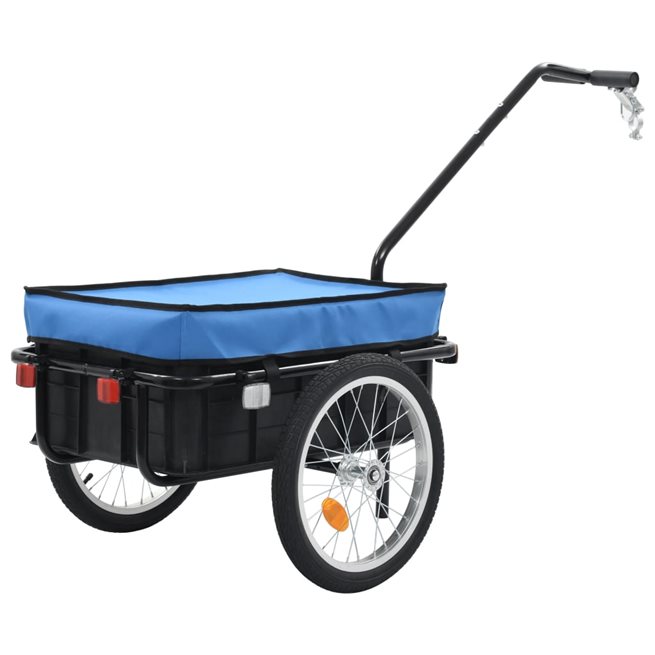 Läs mer om vidaXL Cykelvagn/handkärra 155x61x83 cm stål blå