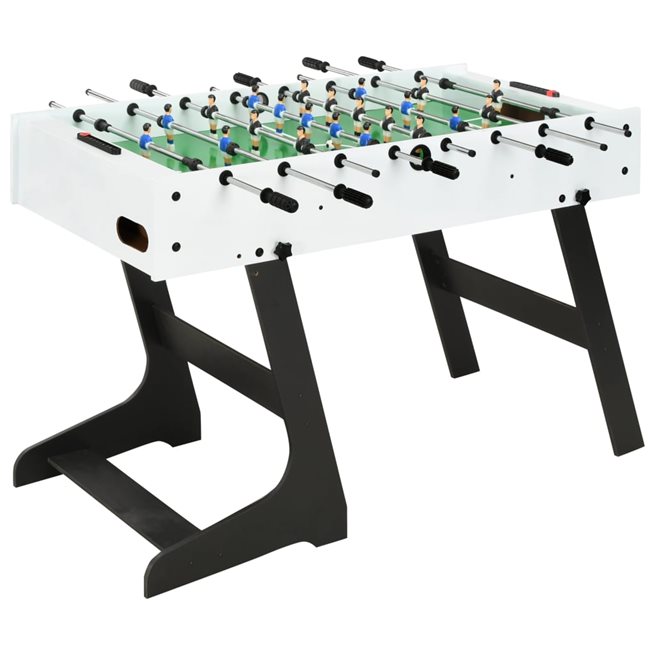 Läs mer om vidaXL Fotbollsbord hopfällbart 121x61x80 cm vit