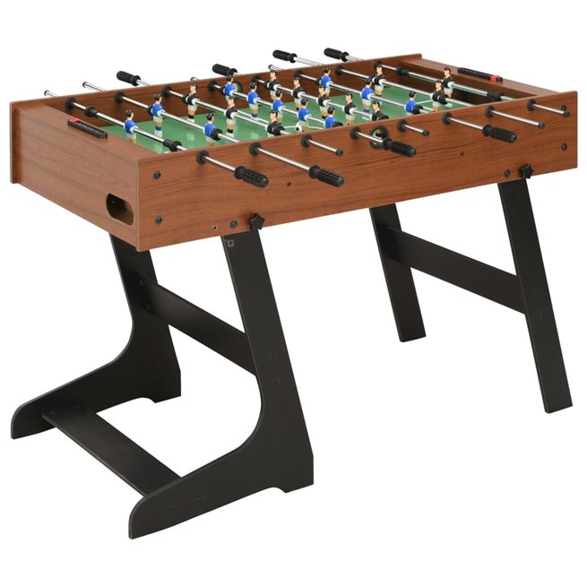 Läs mer om vidaXL Fotbollsbord hopfällbart 121x61x80 cm brun