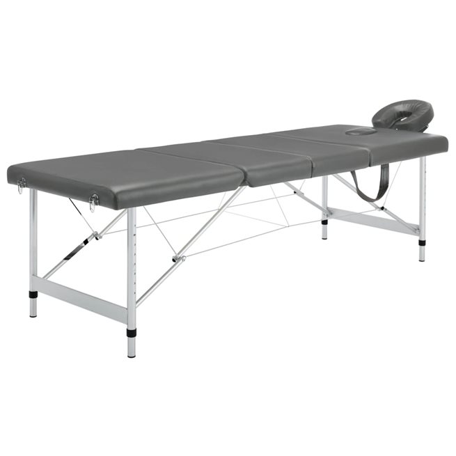 Läs mer om vidaXL Massagebänk med 4 zoner aluminiumram antracit 186x68 cm