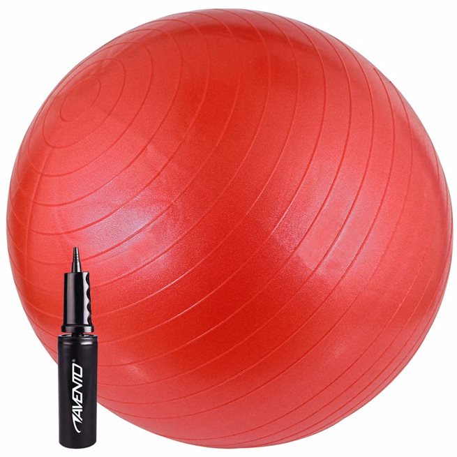 Läs mer om vidaXL Fitnessboll med pump 65 cm röd