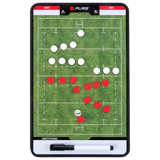 Läs mer om vidaXL Dubbelsidig taktikplatta för rugby 35x22 cm