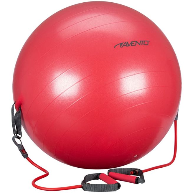 Läs mer om vidaXL Fitnessboll med motståndsband 65 cm röd
