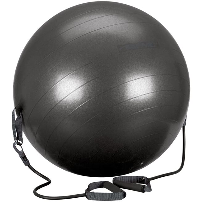 Läs mer om vidaXL Fitnessboll med motståndsband 65 cm svart