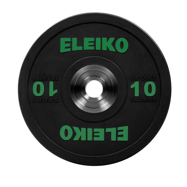 Läs mer om Eleiko Sport Training Disc - Black, Viktskiva Gummerad